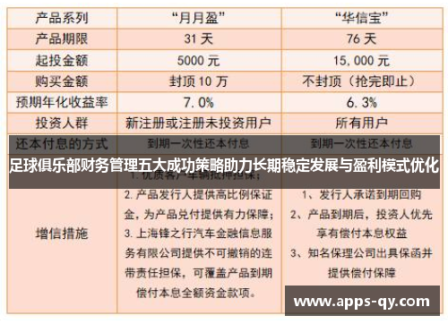 足球俱乐部财务管理五大成功策略助力长期稳定发展与盈利模式优化